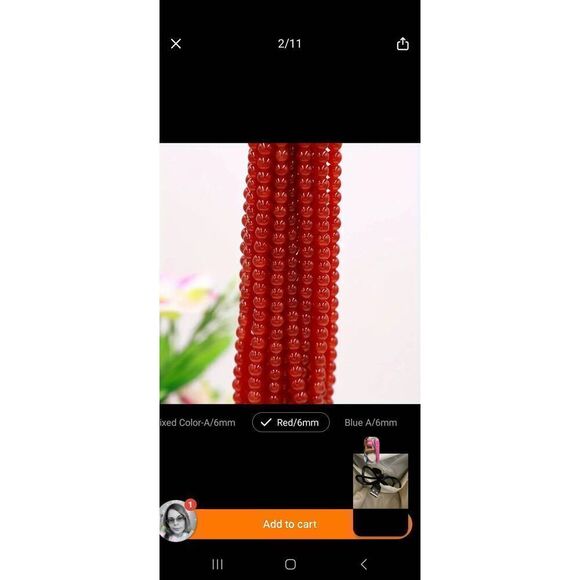 20glass beads+20 copper diomond spacers - Picture 3 of 12